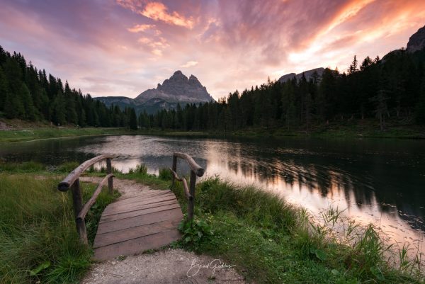 Lago Antorno, Dolomites, Dolomiti, Italy, Italia, Lake, Mountains, Sunrise, Brad Geddes Photography